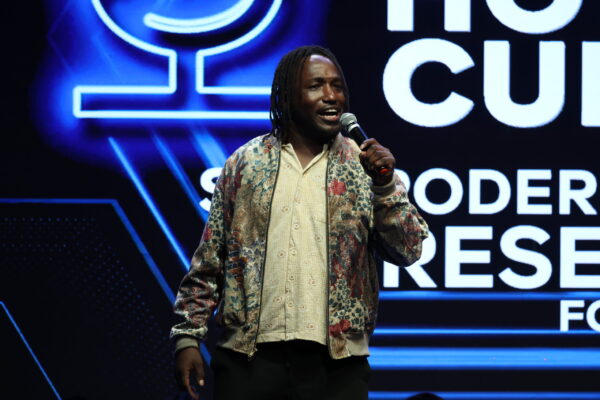 The Scleroderma Research Foundation's Cool Comedy Hot Cuisine NEW YORK, NEW YORK - NOVEMBER 12: Hannibal Buress speaks onstage during The Scleroderma Research Foundation's Cool Comedy Hot Cuisine at Edison Ballroom on November 12, 2025 in New York City. (Photo by Kevin Mazur/Kevin Mazur/Getty Images for the Scleroderma Research Foundation)