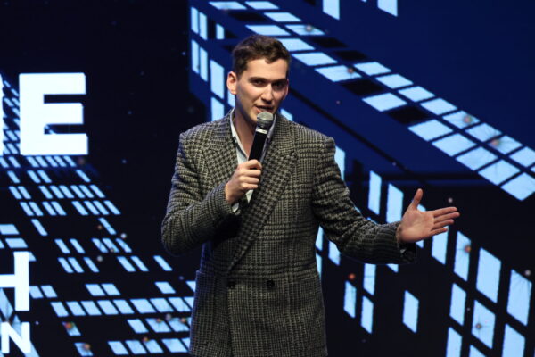 The Scleroderma Research Foundation's Cool Comedy Hot Cuisine NEW YORK, NEW YORK - NOVEMBER 12: Matt Friend speaks onstage during The Scleroderma Research Foundation's Cool Comedy Hot Cuisine at Edison Ballroom on November 12, 2025 in New York City. (Photo by Kevin Mazur/Kevin Mazur/Getty Images for the Scleroderma Research Foundation)