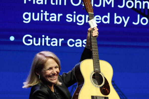 The Scleroderma Research Foundation's Cool Comedy Hot Cuisine NEW YORK, NEW YORK - NOVEMBER 12: Katie Couric speaks onstage during The Scleroderma Research Foundation's Cool Comedy Hot Cuisine at Edison Ballroom on November 12, 2025 in New York City. (Photo by Kevin Mazur/Kevin Mazur/Getty Images for the Scleroderma Research Foundation)