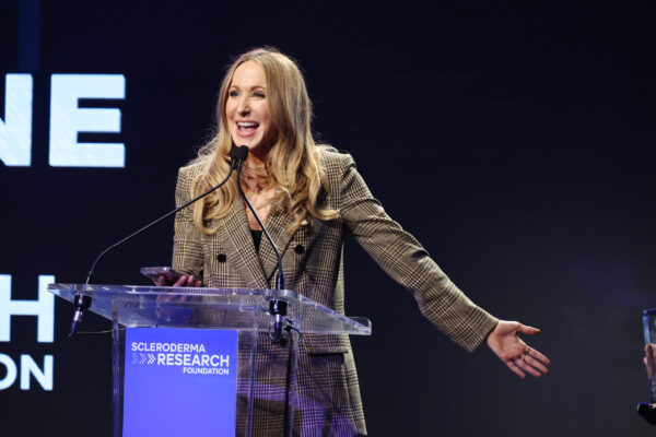 The Scleroderma Research Foundation's Cool Comedy Hot Cuisine NEW YORK, NEW YORK - NOVEMBER 12: Nikki Glaser speaks onstage during The Scleroderma Research Foundation's Cool Comedy Hot Cuisine at Edison Ballroom on November 12, 2025 in New York City. (Photo by Kevin Mazur/Kevin Mazur/Getty Images for the Scleroderma Research Foundation)